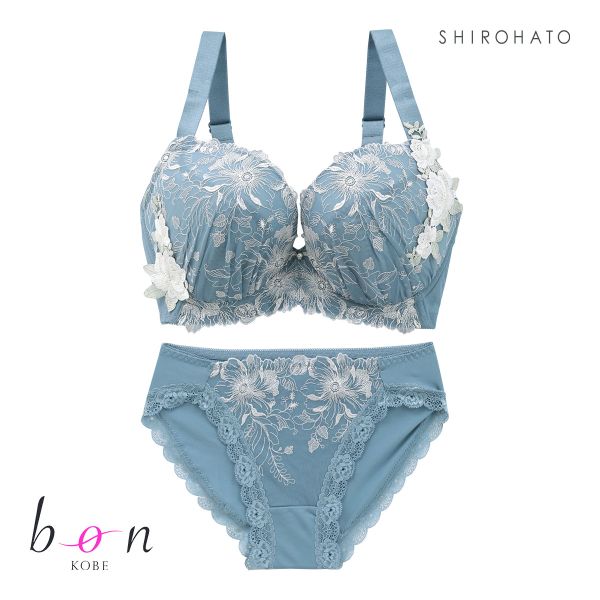 ビーオーエヌ bon 美胸 脇寄せ バストメイクブラ バラモチーフ シリーズ ブラジャー ショーツ セット GHI 脇すっきり 脇高 脇肉 グラマー