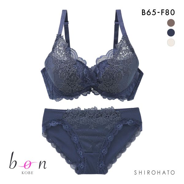 ビーオーエヌ bon インケミフラワー カシュクール シリーズ 脇高 ブラジャー ショーツ セット BCDEF 脇肉