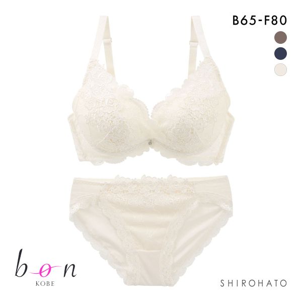 ビーオーエヌ bon インケミフラワー カシュクール シリーズ 脇高 ブラジャー ショーツ セット BCDEF 脇肉