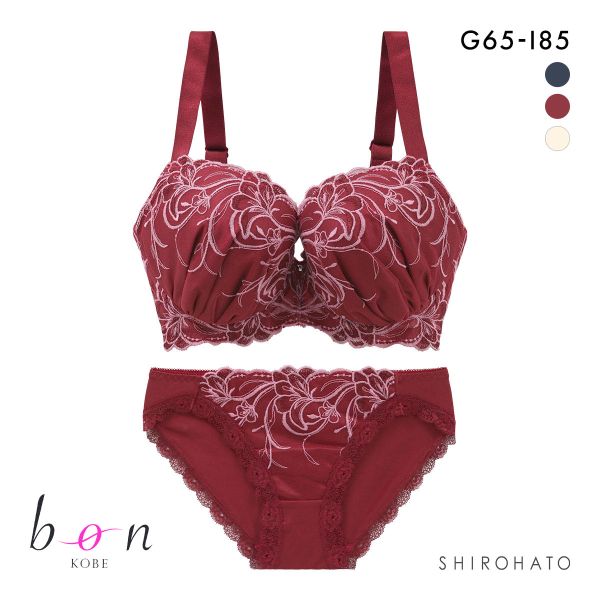 ビーオーエヌ 脇スッキリバストメイクブラ エレガントライン 脇高 ブラジャー ショーツ セット GHI 大きいサイズ 脇肉 bon