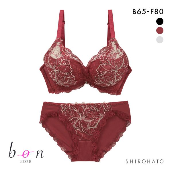 ビーオーエヌ エレガンスフラワー カシュクール シリーズ 脇高 ブラジャー ショーツ セット BCDEF 脇肉 bon
