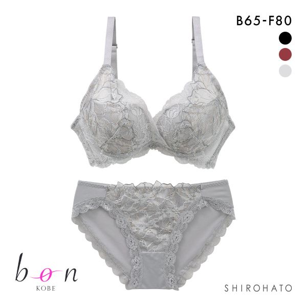 ビーオーエヌ エレガンスフラワー カシュクール シリーズ 脇高 ブラジャー ショーツ セット BCDEF 脇肉 bon