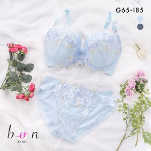 ビーオーエヌ 美胸 脇寄せ バストメイクブラ 大輪のバラ シリーズ ブラジャー ショーツ セット GHI 脇すっきり 脇高 脇肉 グラマー bon