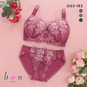 ビーオーエヌ 脇スッキリバストメイク フローラル シリーズ 脇高 ブラジャー ショーツ セット GHI 大きいサイズ 脇すっきり 脇肉 bon