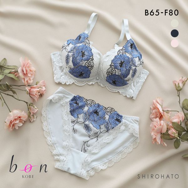 ビーオーエヌ 脇スッキリバストメイクブラ 花柄 カシュクール シリーズ 脇高 ブラジャー ショーツ セット BCDEF 脇肉 bon
