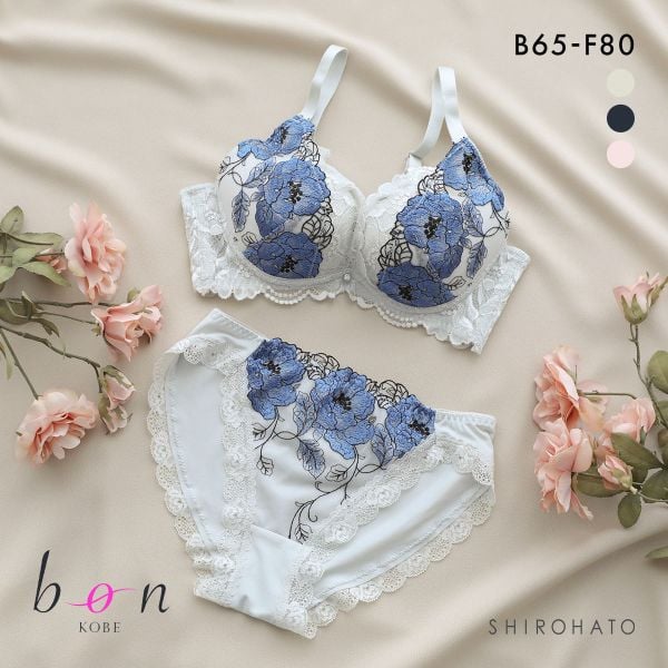 ビーオーエヌ 脇スッキリバストメイクブラ 花柄 カシュクール シリーズ 脇高 ブラジャー ショーツ セット BCDEF 脇肉 bon