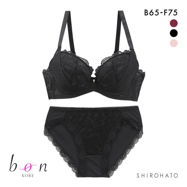 ビーオーエヌ 脇細見え 胸元リッチ シュッとRich シリーズ ブラジャー ショーツ セット BCDEF 脇すっきり 脇高 脇肉 bon