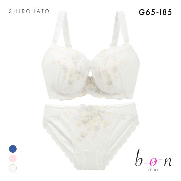 ビーオーエヌ 美胸 脇寄せ バストメイクブラ ペールフラワー シリーズ ブラジャー ショーツ セット GHI 脇すっきり グラマー bon