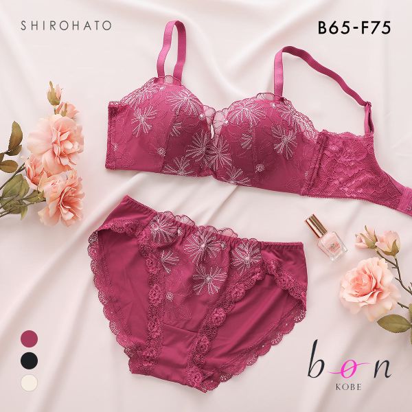 ビーオーエヌ 脇高ノンワイヤーブラ とろRich チュールレース シリーズ ブラジャー ショーツ セット BCDEF 脇肉 bon