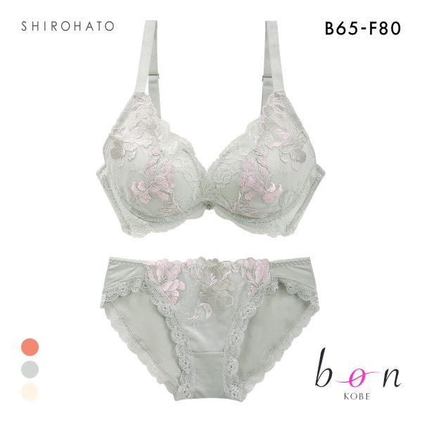 ビーオーエヌ エレガンスフラワー カシュクール シリーズ 脇高 ブラジャー ショーツ セット BCDEF 脇肉 bon