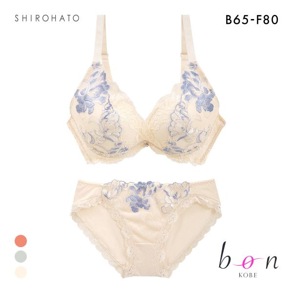 ビーオーエヌ エレガンスフラワー カシュクール シリーズ 脇高 ブラジャー ショーツ セット BCDEF 脇肉 bon
