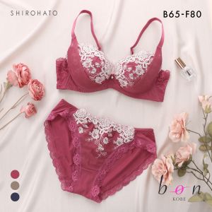 ビーオーエヌ 脇 細見え 胸元リッチ シュッとRich シリーズ ブラジャー ショーツ セット BCDEF 脇すっきり 脇高 脇肉 bon