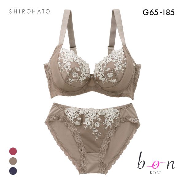 ビーオーエヌ 脇 細見え 胸元リッチ シュッとRich シリーズ ブラジャー ショーツ セット GHI 大きいサイズ 脇すっきり 脇肉 bon