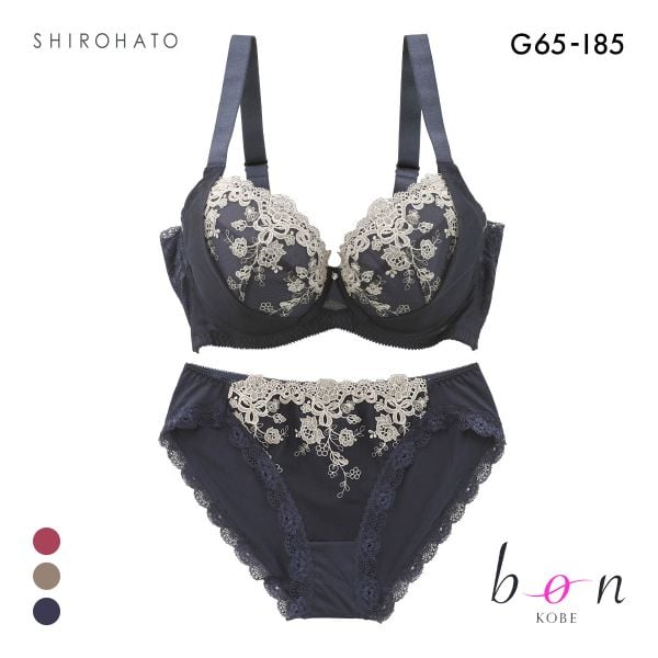 ビーオーエヌ 脇 細見え 胸元リッチ シュッとRich シリーズ ブラジャー ショーツ セット GHI 大きいサイズ 脇すっきり 脇肉 bon