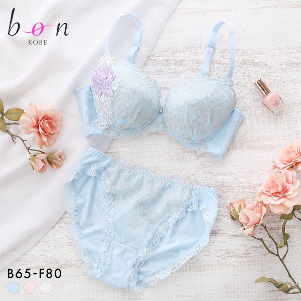 ビーオーエヌ 美胸 脇寄せ バストメイクブラ 大輪のバラ シリーズ ブラジャー ショーツ セット BCDEF 脇すっきり 脇高 脇肉 bon