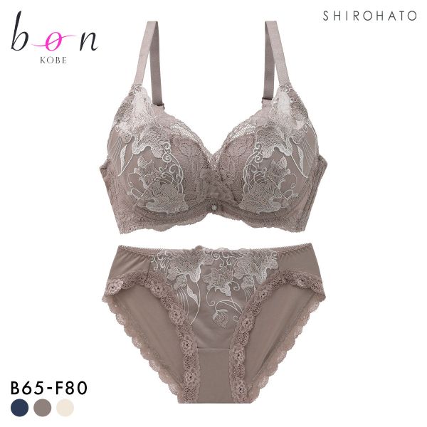 ビーオーエヌ 脇スッキリバストメークブラ カトレア カシュクール シリーズ 脇高 ブラジャー ショーツ セット BCDEF 脇肉 bon
