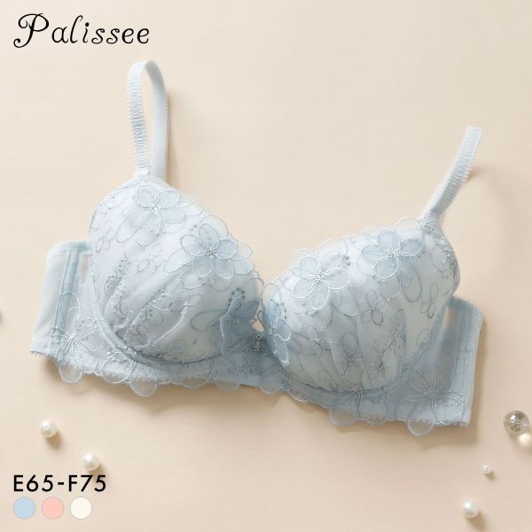 パリーゼ ブーケアップリケ ブラジャー EF 大きいサイズ まる胸 ナチュラル Palissee