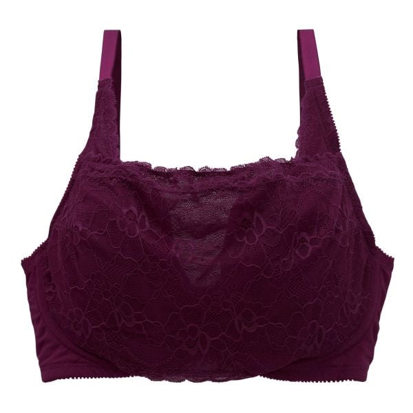 パリーゼ Palissee 大きな胸を小さく見せるブラ 脇高 脇肉 胸元カバー ブラジャー DEF 総レース 大きいサイズ