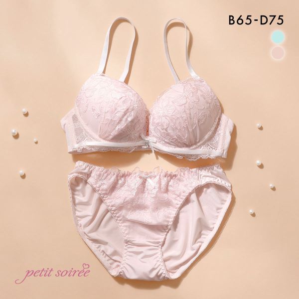 プチソワレ パステルフラワー ブラセット BCD ブラジャー ショーツ セット petit soiree
