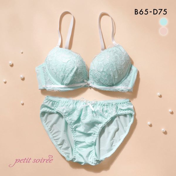 プチソワレ パステルフラワー ブラセット BCD ブラジャー ショーツ セット petit soiree