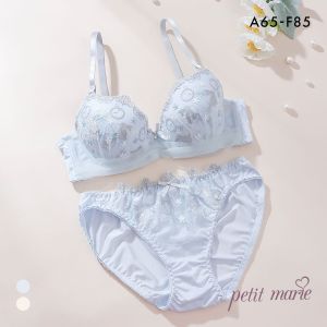 プチマリー ワンダーランドミニット ブラセット ABCDEF ブラジャー ショーツ セット 不思議の国 チュール petit marie WHITE