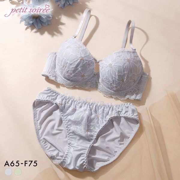プチソワレ ブルーミングフラワー ブラセット ABCDEF クロスコード ブラジャー ショーツ セット petit soiree