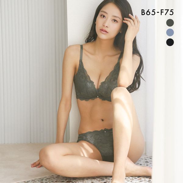 パリーゼ Palissee 脇高カシュクールレース ブラジャー ショーツ セット BCDEF