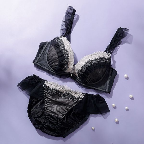 パリーゼ Palissee KOREA collection ミニョンプリンセス ブラジャー ショーツ セット サイドチュール ABCDEF