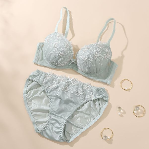 パリーゼ Palissee コフレフルール ブラジャー ショーツ セット ABCDEF ナイスフィット 花柄刺繍