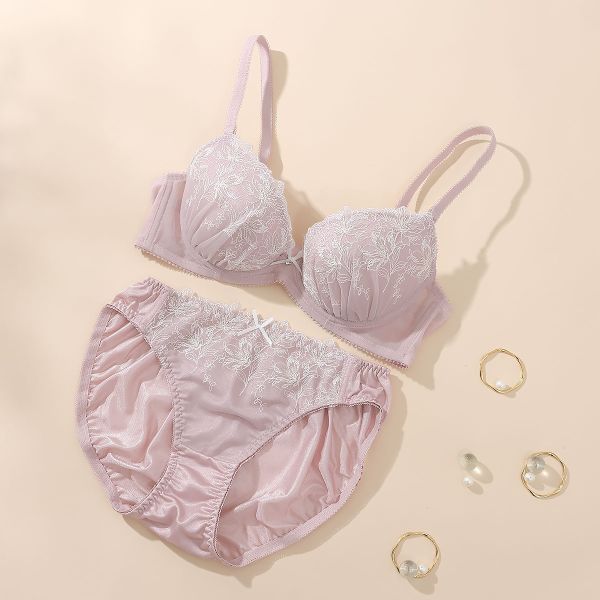 パリーゼ Palissee コフレフルール ブラジャー ショーツ セット ABCDEF ナイスフィット 花柄刺繍