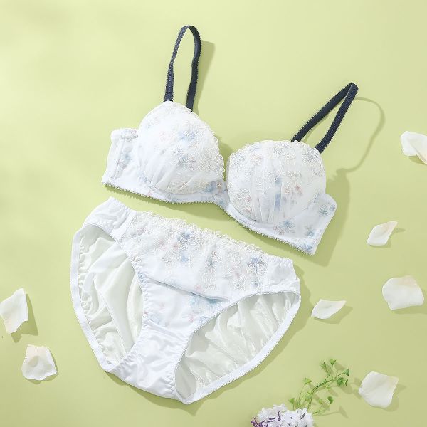 パリーゼ Palissee アンティークフラワープリント ブラジャー ショーツ セット ナイスフィット ABCDEF