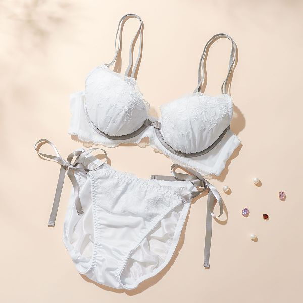 パリーゼ Palissee KOREA collection 3wayバイカラーダブルストラップ ブラジャー ショーツ セット ABCDEF サイドリボン 背中見せ バックシャン