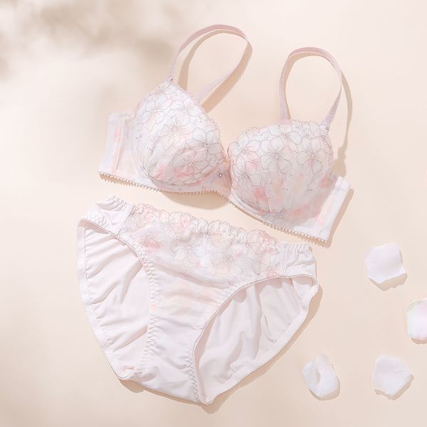 パリーゼ Palissee アティランフルール ブラジャー ショーツ セット ナイスフィット 花柄ラメ刺繍 ABCDEF