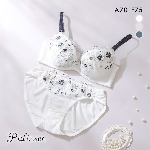 パリーゼ フローラルレース ブラセット 花柄刺繍 ラメ ABCDEF ナイスフィット ブラジャー ショーツ セット Palissee