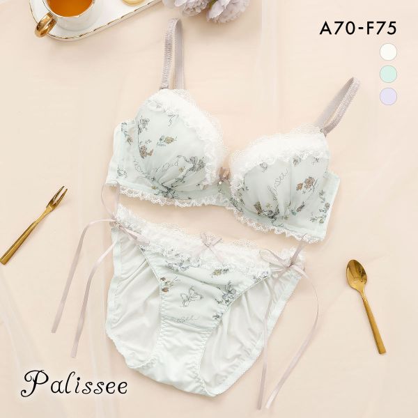 パリーゼ クラシカルガーリー ブラセット サイドリボン ABCDEF ブラジャー ショーツ セット Palissee