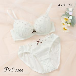 パリーゼ フルールアップリケ ブラセット ABCDEF ブラジャー ショーツ セット Palissee