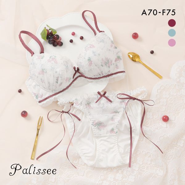 パリーゼ レザンリュバン ブラセット ABCDEF ブラジャー ショーツ セット サイドリボン Palissee