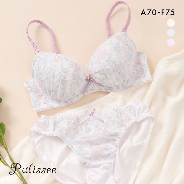 パリーゼ ペールフローラル ブラセット ABCDEF ブラジャー ショーツ セット プリント Palissee