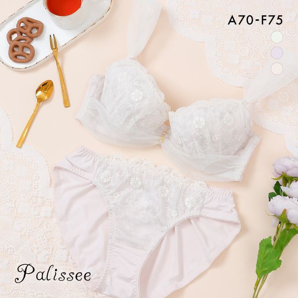 パリーゼ ジャスミンチュール ブラセット ABCDEF ブラジャー ショーツ セット まる胸 ナチュラル 大きいサイズ Palissee