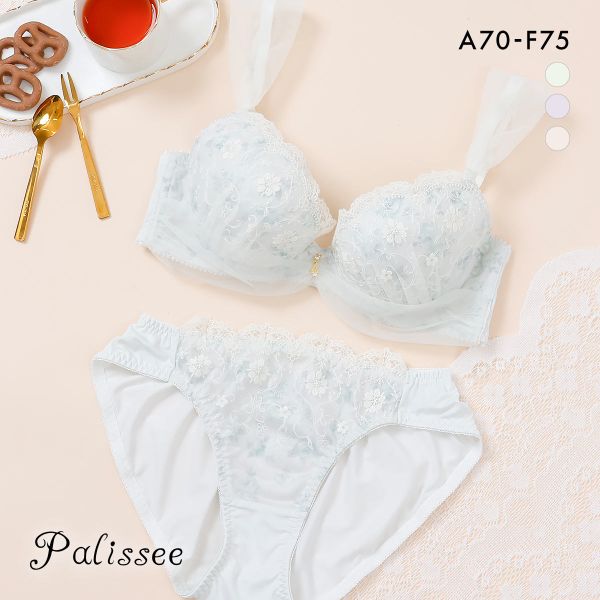 パリーゼ ジャスミンチュール ブラセット ABCDEF ブラジャー ショーツ セット まる胸 ナチュラル 大きいサイズ Palissee パリーゼ ジャスミンチュール ブラセット ABCDEF ブラジャー ショーツ セット まる胸 ナチュラル 大きいサイズ Palissee