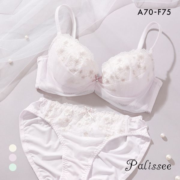 パリーゼ シュシュフルール ブラセット ABCDEF ブラジャー ショーツ セット チュール まる胸 Palissee 大きいサイズ