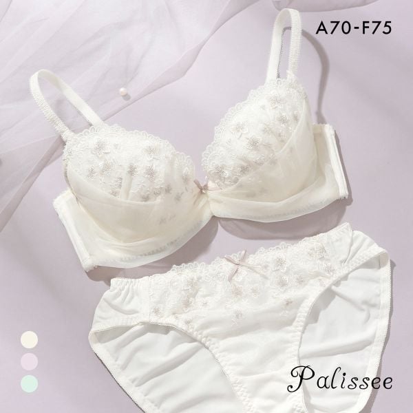 パリーゼ シュシュフルール ブラセット ABCDEF ブラジャー ショーツ セット チュール まる胸 Palissee 大きいサイズ パリーゼ シュシュフルール ブラセット ABCDEF ブラジャー ショーツ セット チュール まる胸 Palissee 大きいサイズ