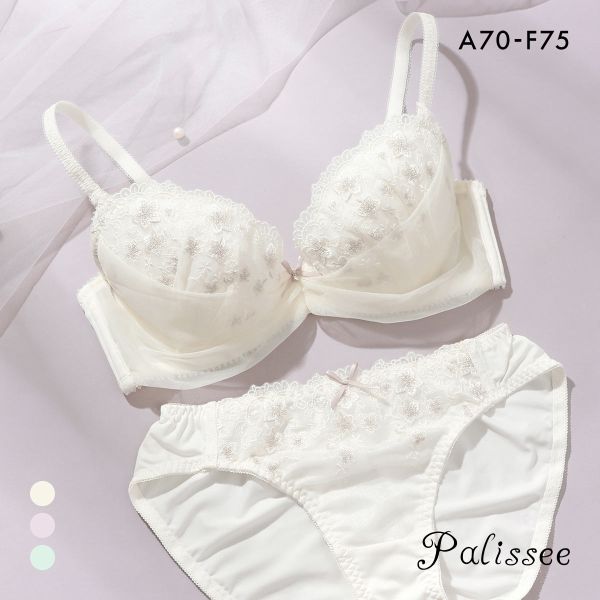 パリーゼ シュシュフルール ブラセット ABCDEF ブラジャー ショーツ セット チュール まる胸 Palissee 大きいサイズ
