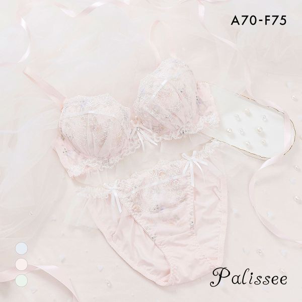 パリーゼ fairy bear ブラセット ABCDEF ブラジャー ショーツ セット 夢の国のくま プリント まる胸 ナイスフィット Palissee