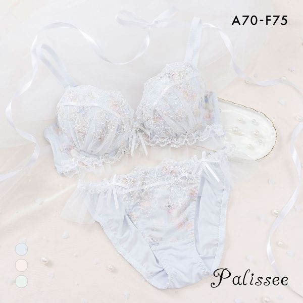 パリーゼ fairy bear ブラセット ABCDEF ブラジャー ショーツ セット 夢の国のくま プリント まる胸 ナイスフィット Palissee