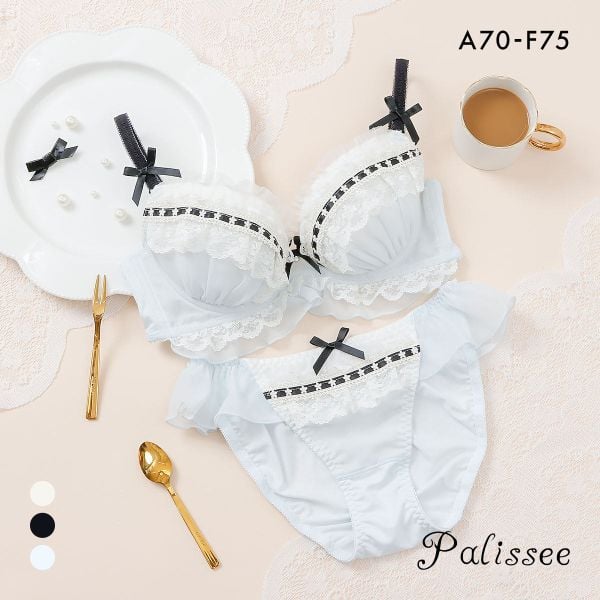 パリーゼ ジェラートフリルレース ブラセット ナイスフィット ABCDEF ブラジャー ショーツ セット まる胸 Palissee