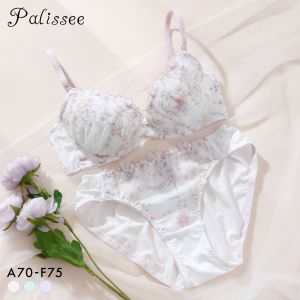 パリーゼ クレールブーケ ブラセット 花柄刺繍 プリント ABCDEF ナイスフィット ブラジャー ショーツ セット Palissee