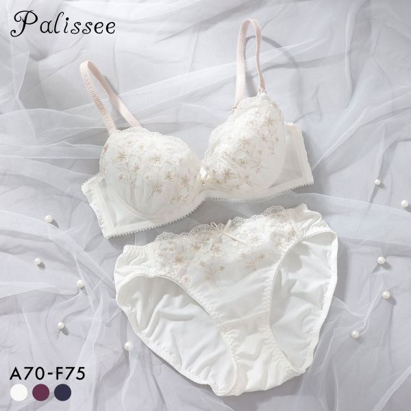 パリーゼ クラシカルガーデン ブラセット ABCDEF 花柄刺繍 ブラジャー ショーツ セット ABCDEF ナイスフィット Palissee