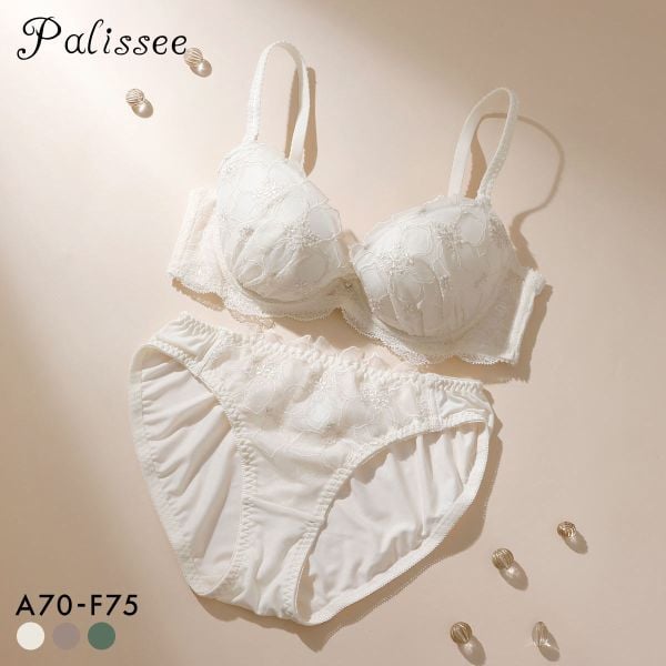 パリーゼ アザレアラメレース ブラセット ABCDEF ブラジャー ショーツ セット ナイスフィット Palissee 大きいサイズ