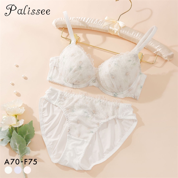 パリーゼ マーリュエット ブラセット ABCDEF ブラジャー ショーツ セット プリント 自然にバストをメイク ナチュラル Palissee
